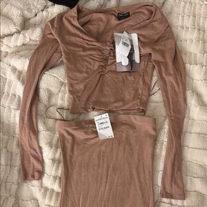 Naked Wardrobe Blush Skirt Set